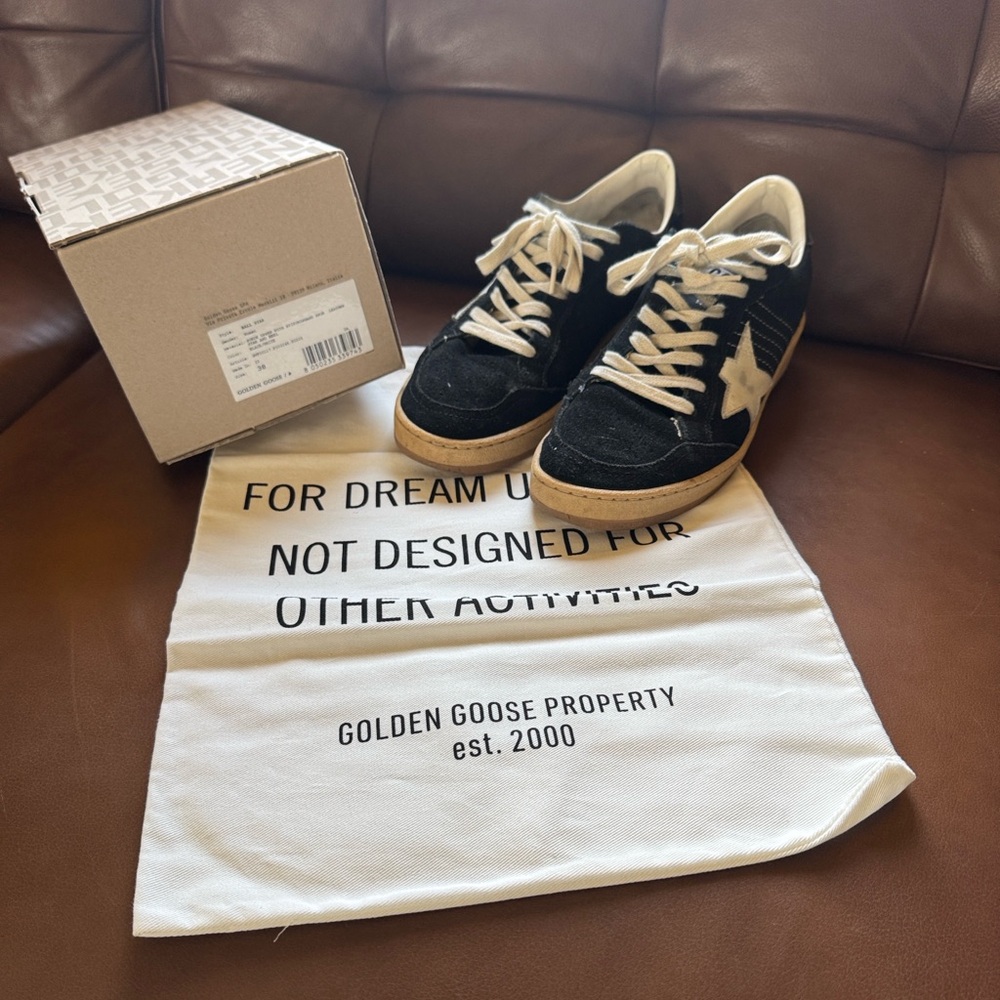 Golden Goose Ball Star black suede